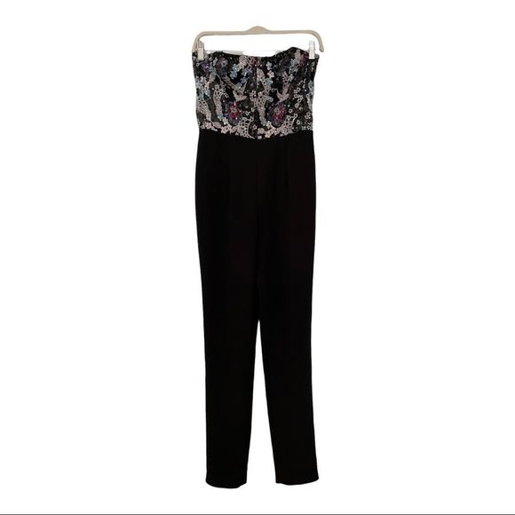 Bronx and Banco Black Floral Jumpsuit - Picture 4 of 13